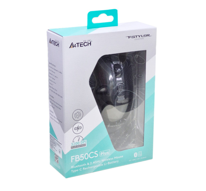 A4Tech Миша бездротова A4Tech Fstyler FB50CS Plus Black