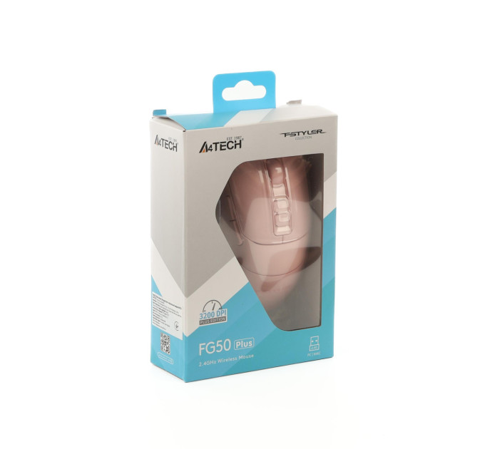 A4Tech Миша бездротова A4Tech Fstyler FG50 Plus Pink