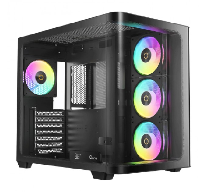 Корпус для ПК OCYPUS IOTA C70 BK CURVE ARGB DIGITAL (IOTA-C70-BKD400CD-GL)