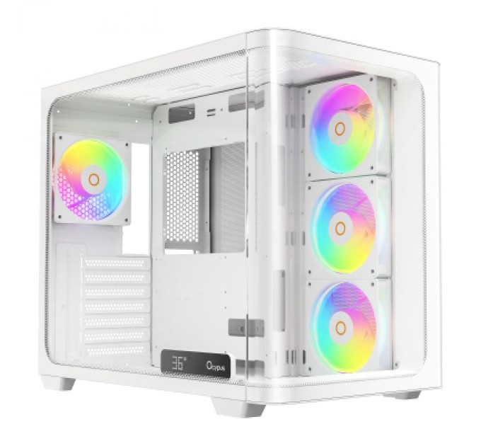 Корпус для ПК OCYPUS IOTA C70 WH CURVE ARGB DIGITAL (IOTA-C70-WHD400CD-GL)