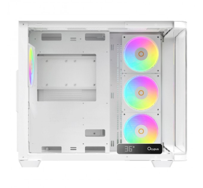 Корпус для ПК OCYPUS IOTA C70 WH CURVE ARGB DIGITAL (IOTA-C70-WHD400CD-GL)