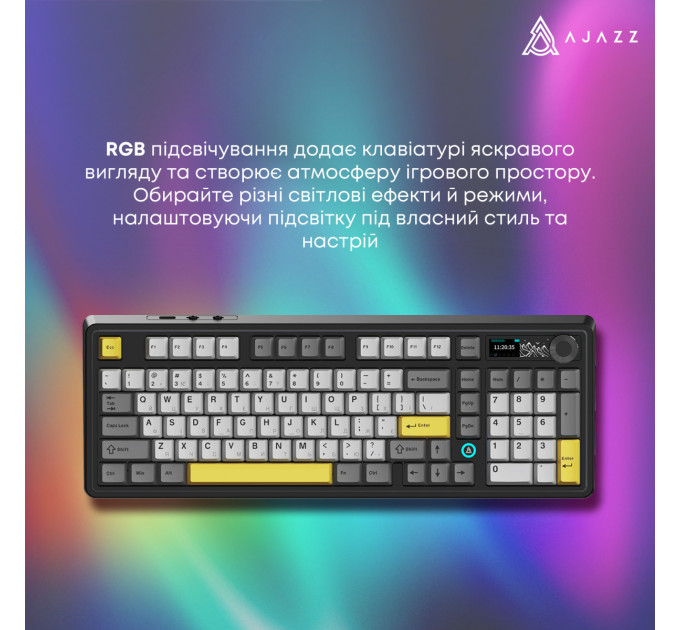 Ajazz Клавіатура бездротова Ajazz AK980 V2 Maillard Switch Black (AK980-V2-M-BGY)