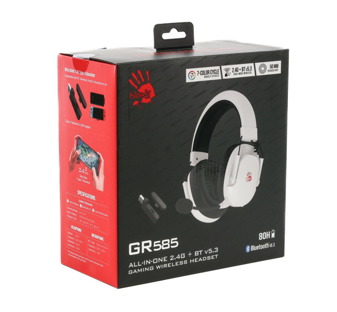 Bloody Bluetooth-гарнітура Bloody GR585 White