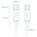 Vention Дата кабель USB-C to USB-C 1.0m 60W white VENTION (TRCWF)