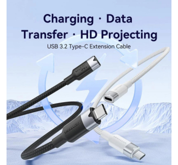 Vention Дата кабель USB-C M/F 1.0m 100W 10Gbps 4K60Hz VENTION (TRFBF)