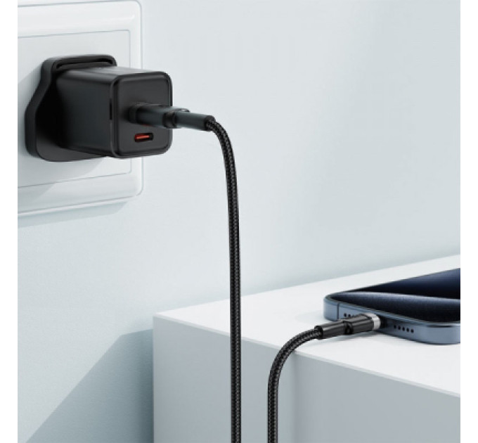 Acefast Дата кабель USB 2.0 AM to USB-C 1.2m 60W black Acefast (6974316285144)