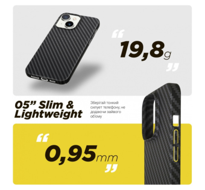 Armorstandart Чохол до мобільного телефона Armorstandart LikeCarbon MagCase Apple iPhone 15 Pro Max Black (ARM69291)