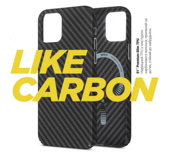 Armorstandart Чохол до мобільного телефона Armorstandart LikeCarbon MagCase Apple iPhone 15 Pro Max Black (ARM69291)