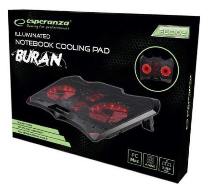 Підставка до ноутбука Esperanza Gaming Notebook Cooling Pad BURAN (EGC102)