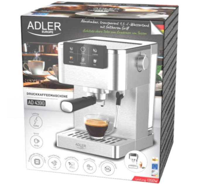Adler Ріжкова кавоварка еспресо Adler AD 4390