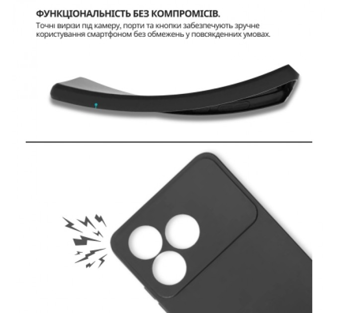 Чохол до мобільного телефона BeCover silicone ZTE Blade A36 / Nubia A36 Black (714936)