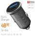 ColorWay Зарядний пристрій ColorWay USB-C PD30W + USB QC3.0 car adapter (CW-CHA065PD-GR)