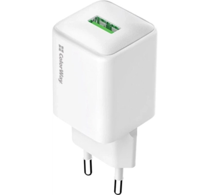 ColorWay Зарядний пристрій ColorWay USB QC3.0 18W white (CW-CHS063Q-WT)