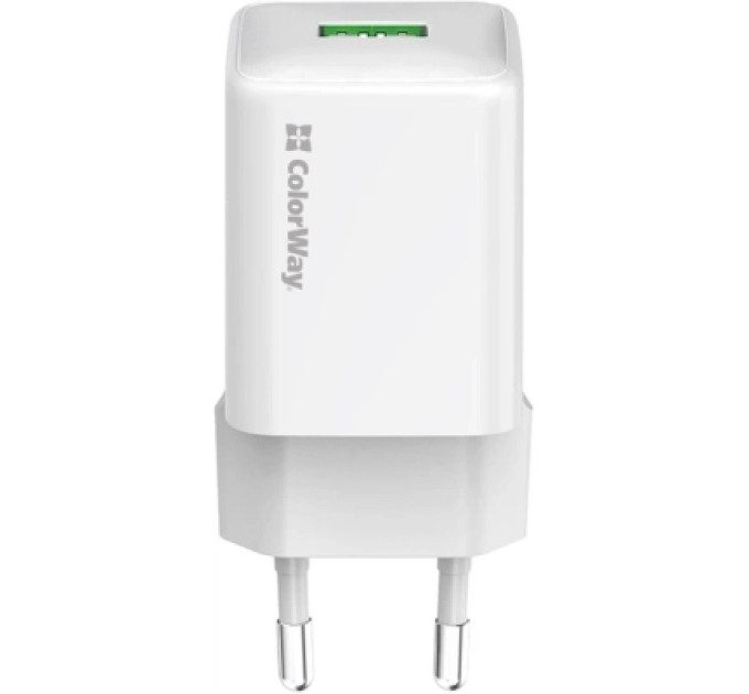 ColorWay Зарядний пристрій ColorWay USB QC3.0 18W white (CW-CHS063Q-WT)