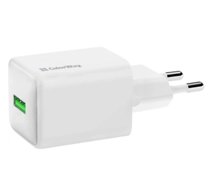 ColorWay Зарядний пристрій ColorWay USB QC3.0 18W white (CW-CHS063Q-WT)