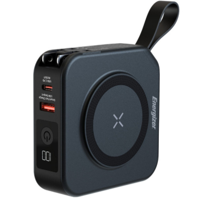 Energizer Батарея універсальна Energizer Magnetic Wireless 10000mAh 20W PD, AC зарядка, QI/15W, built-in USB-C (QM10001AC)
