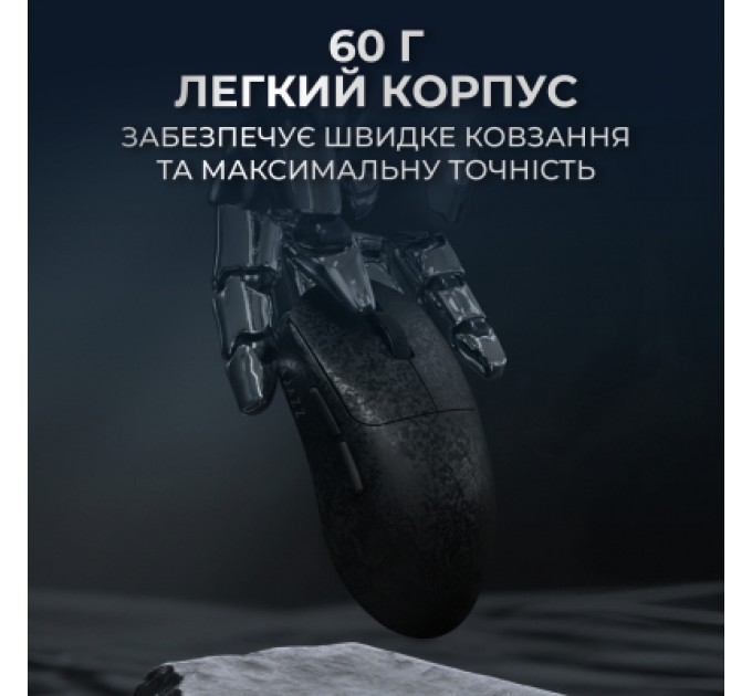 Мишка Ajazz AJ199 Carbon fiber Wireless/Bluetooth/USB Black (AJ199-B)