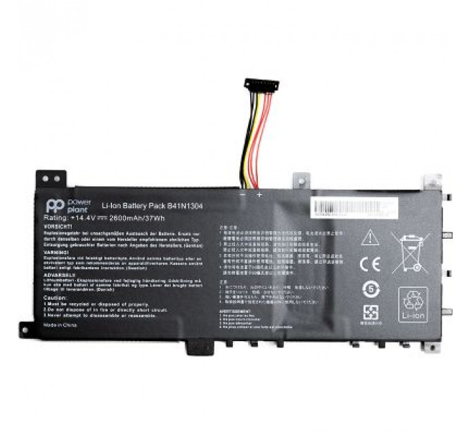 Акумулятор до ноутбука ASUS V451L (B41N1304) 14.4V 2600mAh PowerPlant (NB431403)