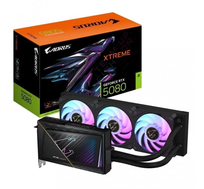 Відеокарта GF RTX 5080 16GB GDDR7 Aorus Xtreme Waterforce Gigabyte (GV-N5080AORUSX W-16GD)