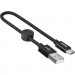 Дата кабель USB 2.0 AM to USB-C 0.25m 3A nylon X35 black HOCO (6931474707451)