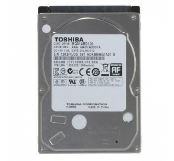 Накопичувач HDD 2.5" SATA 1Tb Toshiba 5400rpm 8Mb (MQ01ABD100) ref
