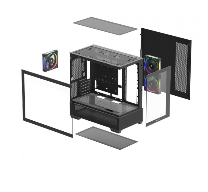 Корпус DeepCool CG380 3F Black (R-CG380-BKAGM3-G) без БЖ