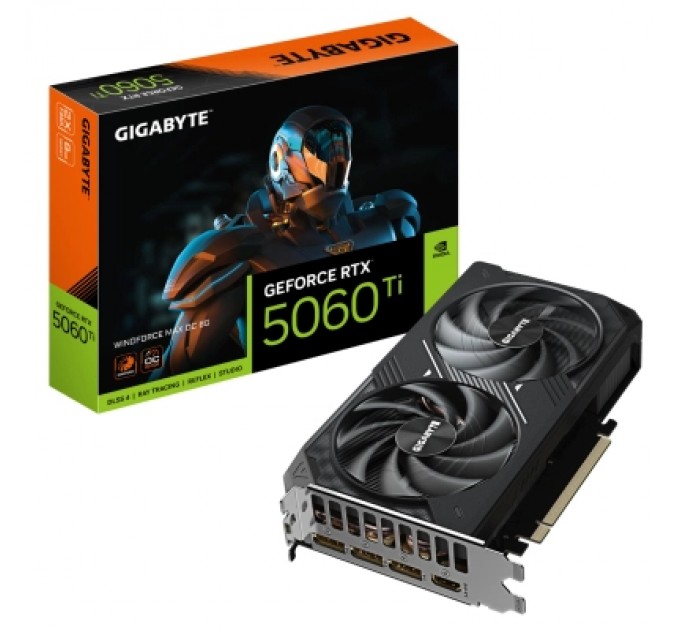 Відеокарта GIGABYTE GeForce RTX5060Ti 8Gb WINDFORCE MAX OC (GV-N506TWF2MAX OC-8GD)