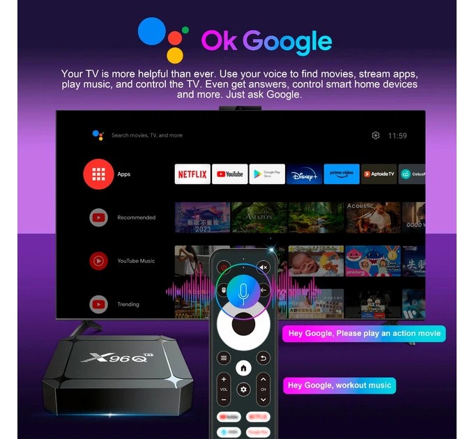 HD медіаплеєр X96Q Android (RK3518/2GB/16GB)