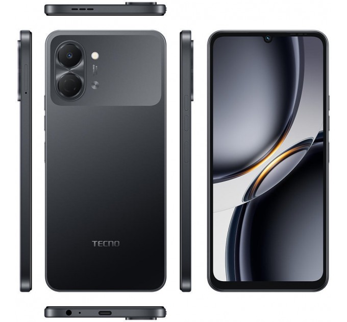 Смартфон Tecno Spark Go 3 (KN3) 4/64GB Ink Black (4894947105265)