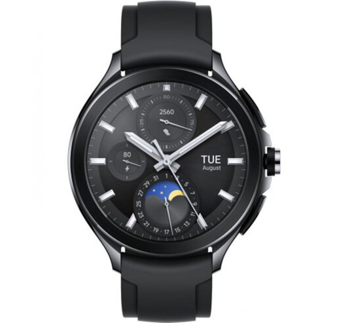Смарт-годинник Xiaomi Watch 2 Pro Black Case with Black Fluororubber Strap (BHR7211GL)