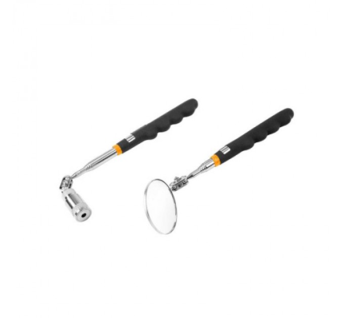 Дзеркало інспекційне Tolsen телескопічне, ліхтар телескопічний (66005)