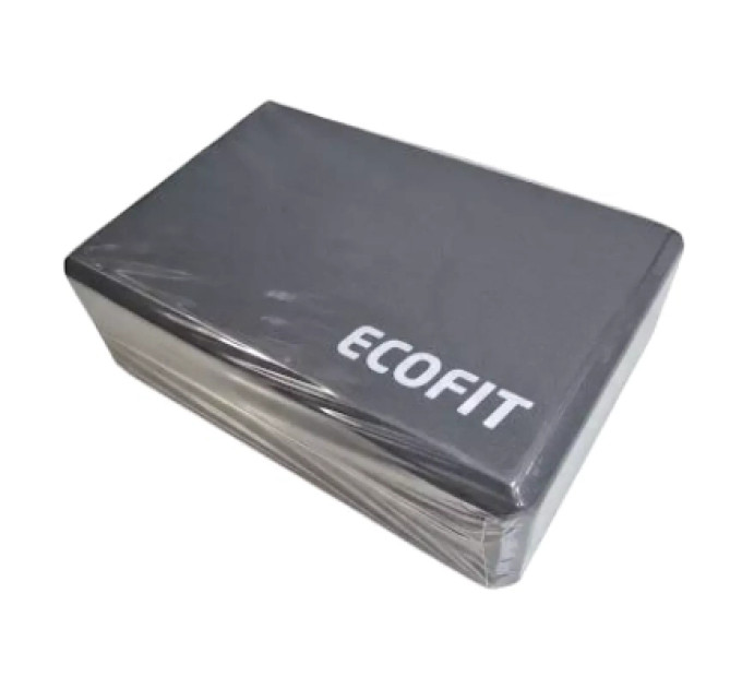Ecofit Блок для йоги Ecofit MD1219 8 х 15 х 23 см чорний (К00026945)