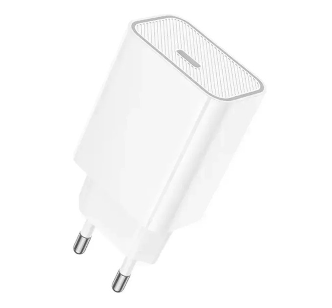 HOCO Мережевий зарядний пристрій Hoco C143A (1USB-C, 3А) 20W White (6942007652063)