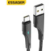 Essager Дата кабель USB 2.0 AM to USB-C 1.0m 3A black Essager (EXCT-LS01)