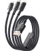 Essager Дата кабель USB 2.0 AM to Lightning + Micro 5P + USB-C 1.2m 100W Essager (EXCMTL-JJ01-P)