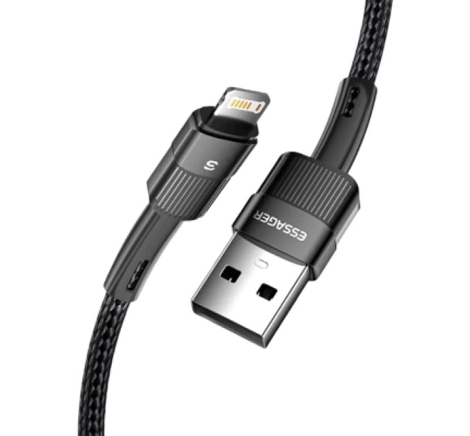 Essager Дата кабель USB 2.0 AM to Lightning 1.0m 2.4A black Essager (EXCL-XC01)