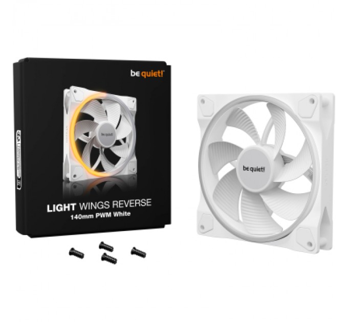 Кулер до корпусу Be quiet! Light Wings 140mm PWM Reverse білий (BL135)