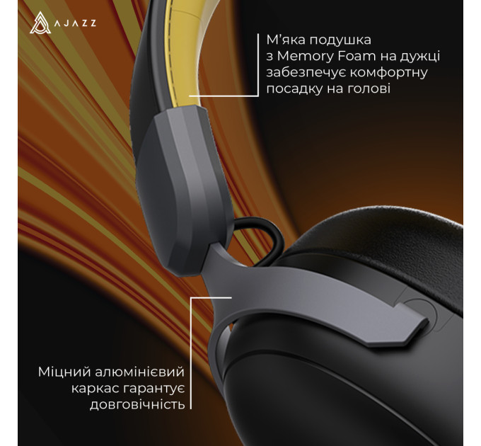 Ajazz Bluetooth-гарнітура Ajazz AHM08 MAX 3-Mode Black (AHM08-MAX-BGY)