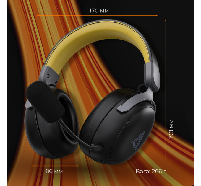 Ajazz Bluetooth-гарнітура Ajazz AHM08 MAX 3-Mode Black (AHM08-MAX-BGY)
