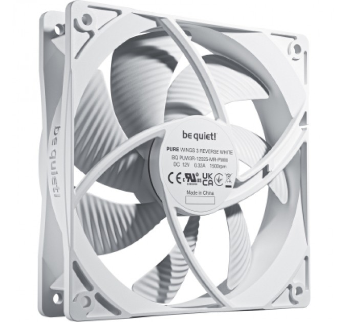 Кулер до корпусу Be quiet! PURE WINGS 3 120mm PWM Reverse бі (BL136)