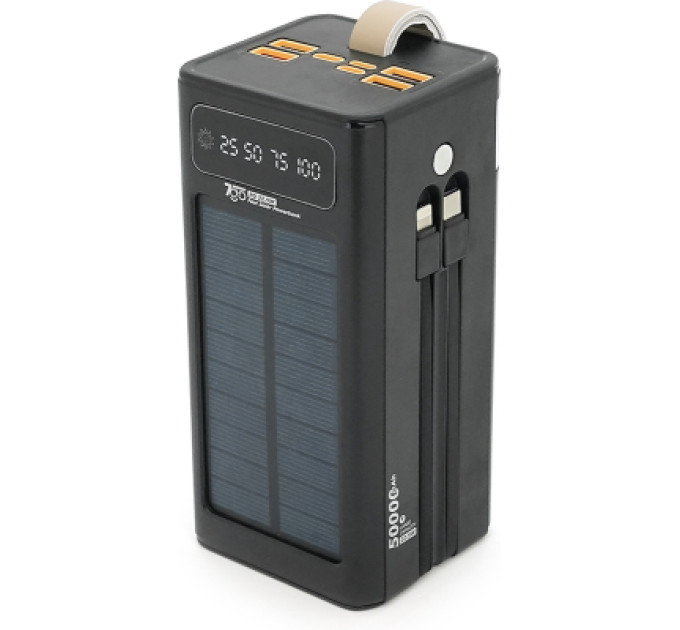 7GO Батарея універсальна 7GO 50000mAh PD/22.5 Solar Black (GPW-01 / 45006)
