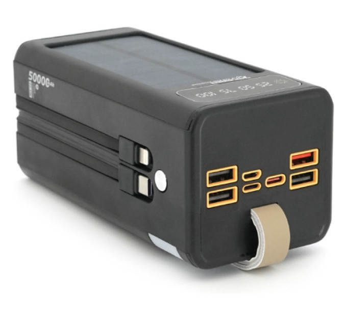 7GO Батарея універсальна 7GO 50000mAh PD/22.5 Solar Black (GPW-01 / 45006)