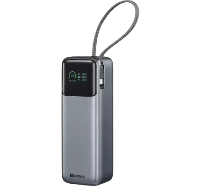 Sandberg Батарея універсальна Sandberg 27000mAh 140W+100W PD/140W, with built-in Type-C cable 140W (421-31)