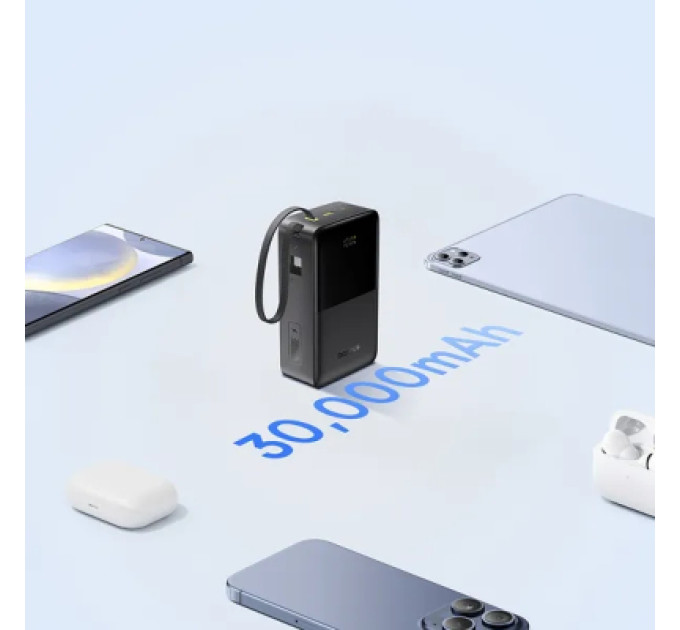 Baseus Батарея універсальна Baseus EnerFill FC51 Bipow2 Pro 30000mAh 22,5W build cab.USB-C black (E0028100)
