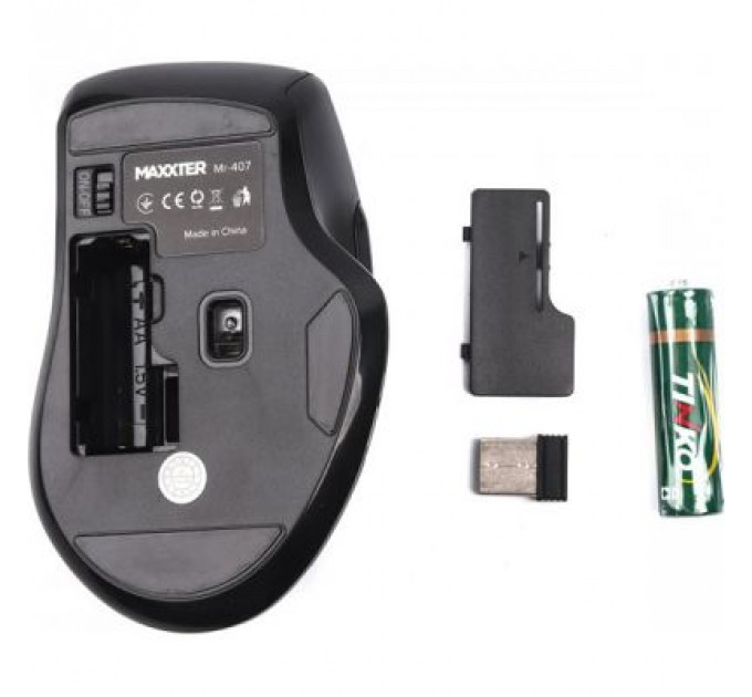Мишка Maxxter Mr-407 Wireless Black (Mr-407)