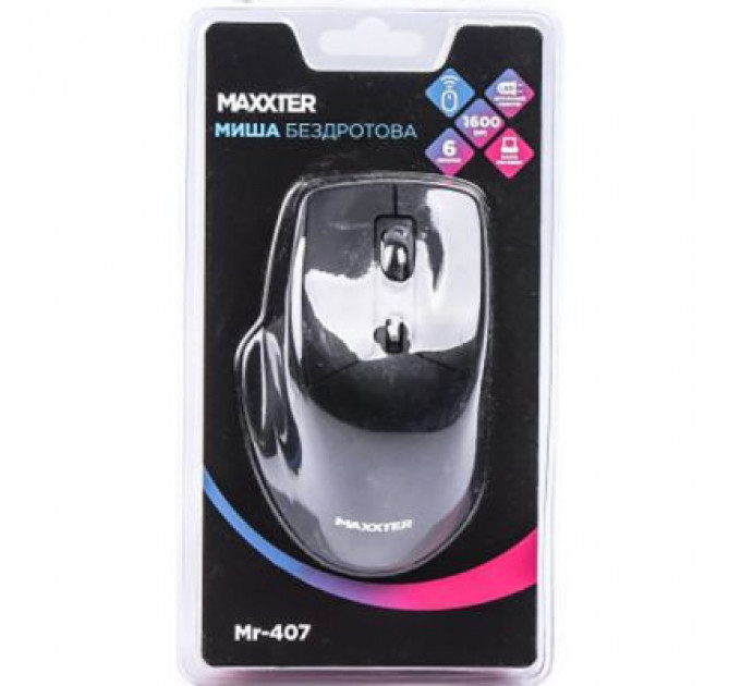 Мишка Maxxter Mr-407 Wireless Black (Mr-407)