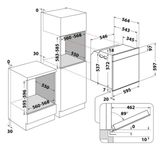 Whirlpool Духова шафа Whirlpool WOI5S8CM1SBA