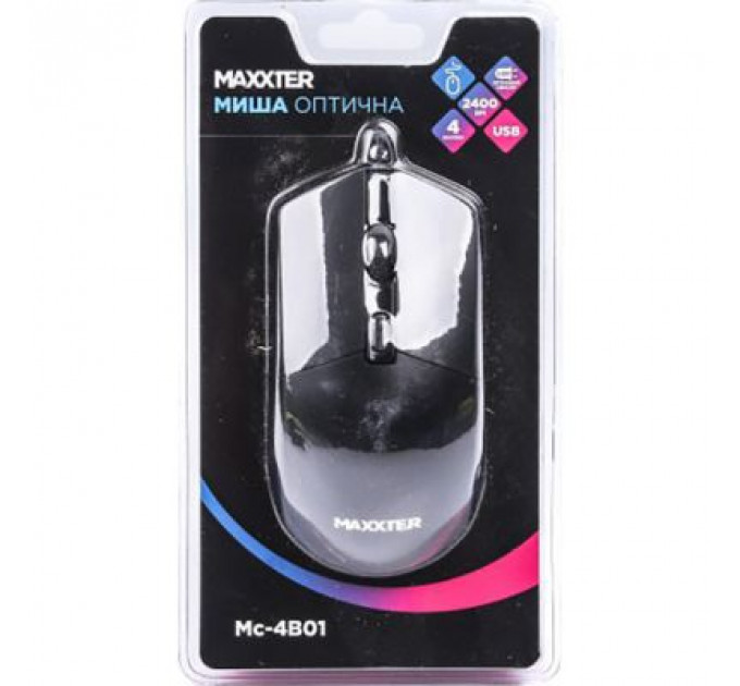 Мишка Maxxter Mc-4B01 USB Black (Mc-4B01)