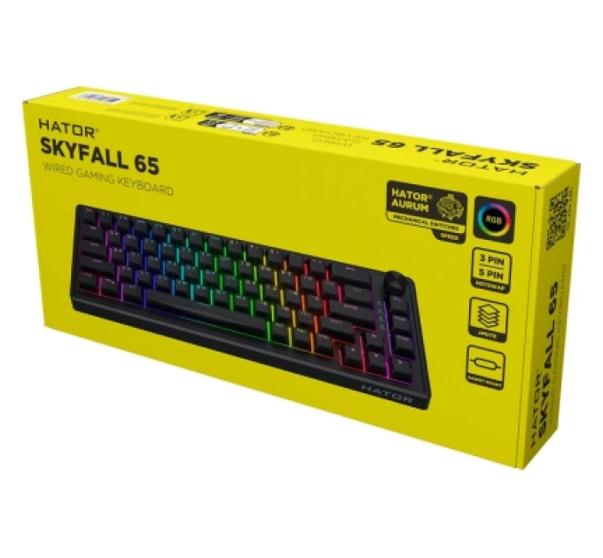 Hator Клавіатура Hator Skyfall 65 USB UA Black (HTK1160UA)