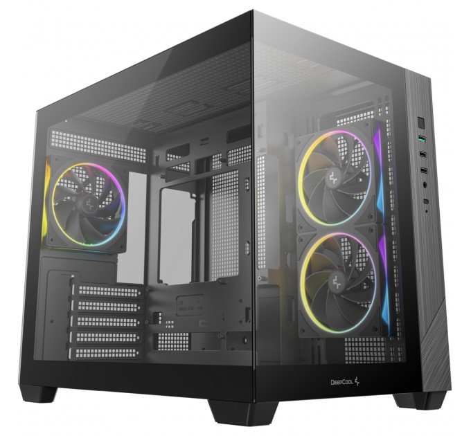 Корпус DeepCool CG330 3F Black (R-CG330-BKNGM3-G) без БЖ